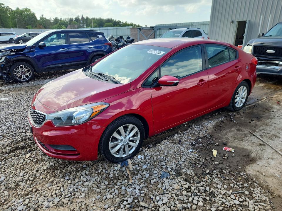 2015 Kia Forte VIN KNAFX4A63F5381321 COPART salvage auction — VANDALISM, Wi - Certificate Of Title, sold $825 on 2026-07-13 (photo 1)