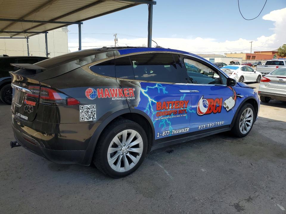 2021 Tesla Model x VIN 5YJXCDE20MF320515 COPART salvage auction — FRONT END, TX - SALVAGE VEHICLE TITLE (P), sold $6,100 on 2026-07-24 (photo 3)