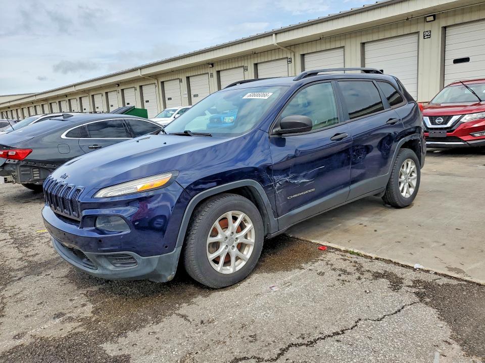 2016 Jeep Cherokee VIN 1C4PJLAB9GW336721 COPART salvage auction — SIDE, Salvage Title, sold $1,100 on 2026-07-30 (photo 1)