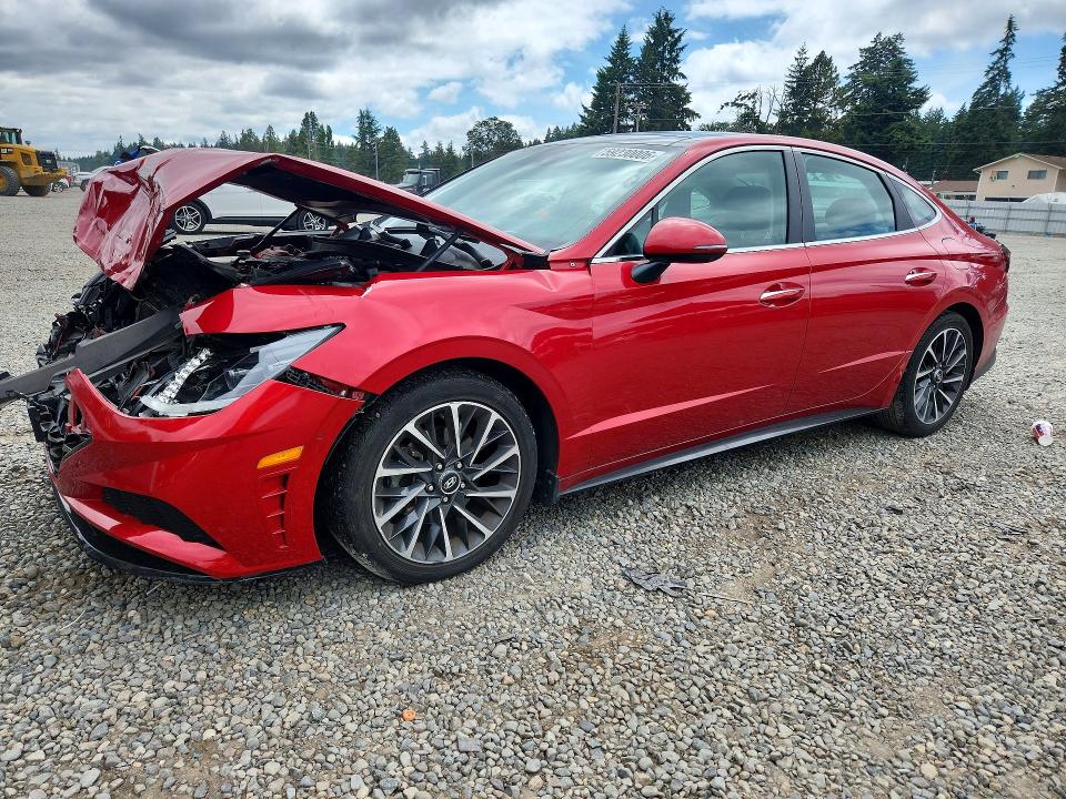 2020 Hyundai Sonata VIN 5NPEH4J2XLH052863 COPART salvage auction — FRONT END, Wa - Bill Of Sale, sold $2,350 on 2026-07-17 (photo 1)