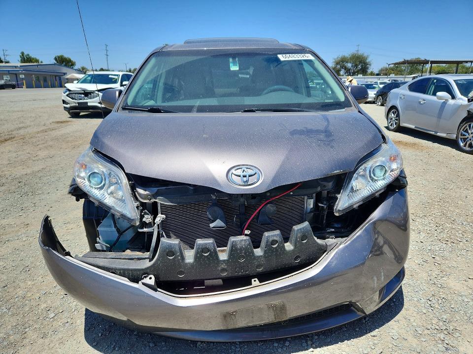 2014 Toyota Sienna VIN 5TDYK3DC8ES425246 COPART salvage auction — FRONT END, Ca - Salvage Certificate, sold $225 on 2026-07-21 (photo 5)