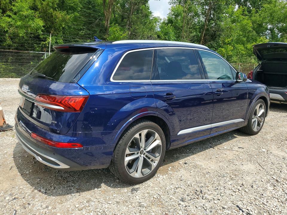 2022 Audi Q7 VIN WA1VXBF76ND006025 COPART salvage auction — HAIL, Oh - Cert Of Title-Salvage, sold $14,700 on 2026-07-15 (photo 3)