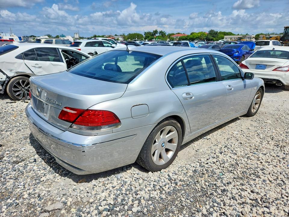 2006 BMW 7 series VIN WBAHN83556DT60972 COPART salvage auction — WATER/FLOOD, Fl - Certificate Of Title, sold $425 on 2026-08-04 (photo 3)