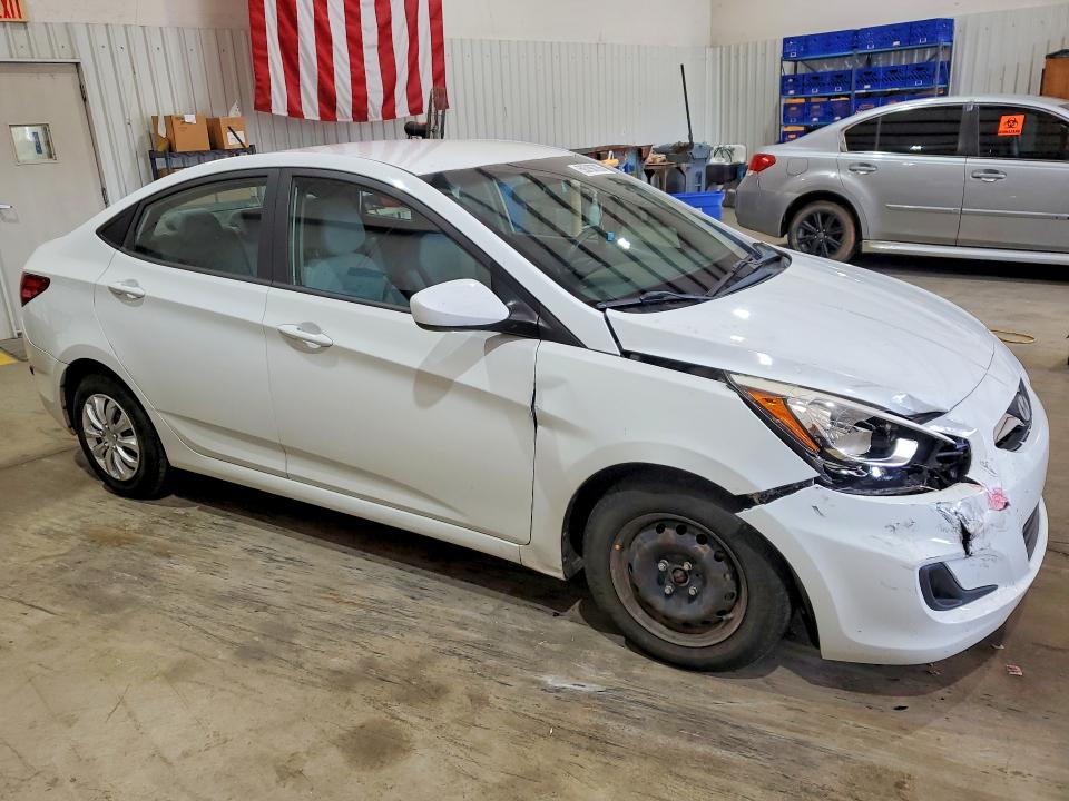 2017 Hyundai Accent VIN KMHCT4AE8HU305929 COPART salvage auction — FRONT END, Tx - Salvage Vehicle Title, sold $1,650 on 2026-07-27 (photo 4)