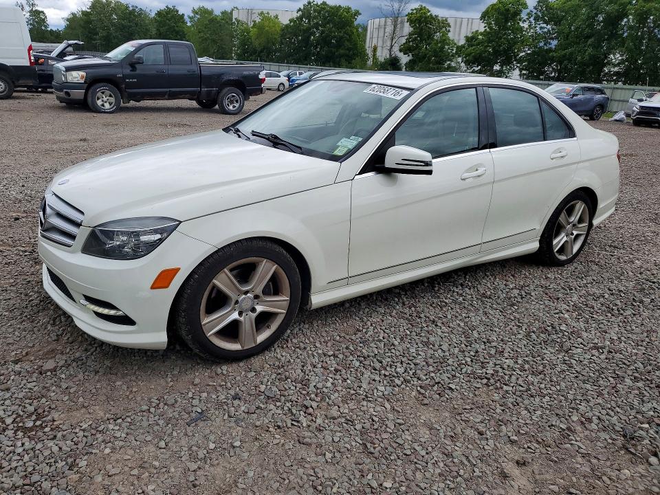 2011 Mercedes-benz C class VIN WDDGF8BB6BR153156 COPART salvage auction — MINOR DENT/SCRATCHES, NY - MV-907A SALVAGE CERTIFICATE, sold $675 on 2026-08-03 (photo 1)