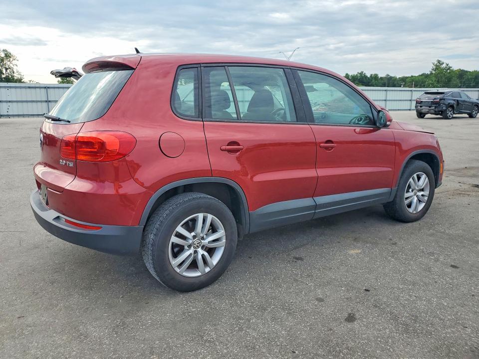 2013 Volkswagen Tiguan VIN WVGAV3AX8DW111963 COPART salvage auction — FRONT END, Nc - Salvage Certificate Of Title, sold $275 on 2026-07-30 (photo 3)