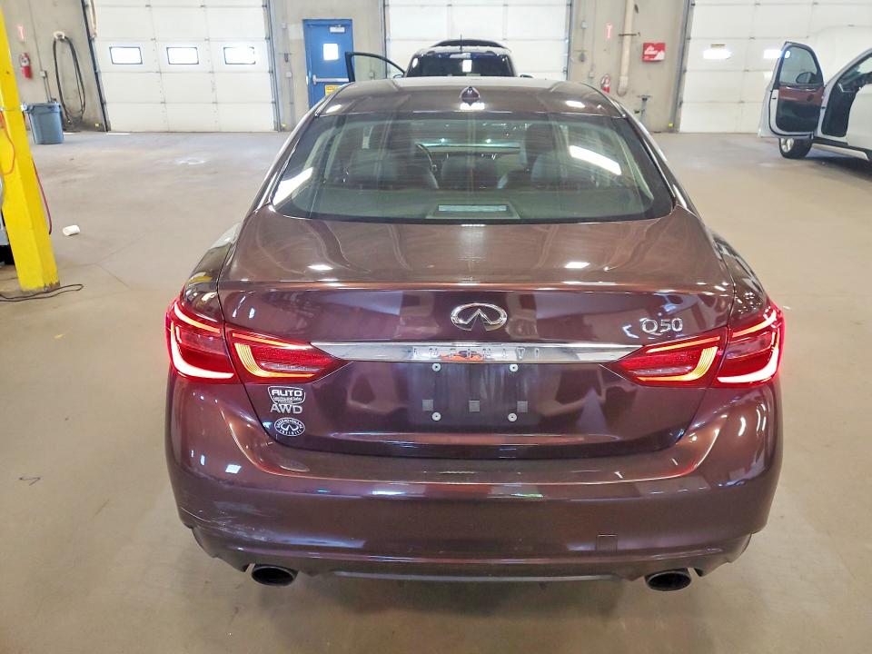 2018 Infiniti Q50 VIN JN1EV7AR7JM444955 COPART salvage auction — ROOF, Mn - Cert Of Title-Prior Salvage, sold $2,200 on 2026-07-18 (photo 6)