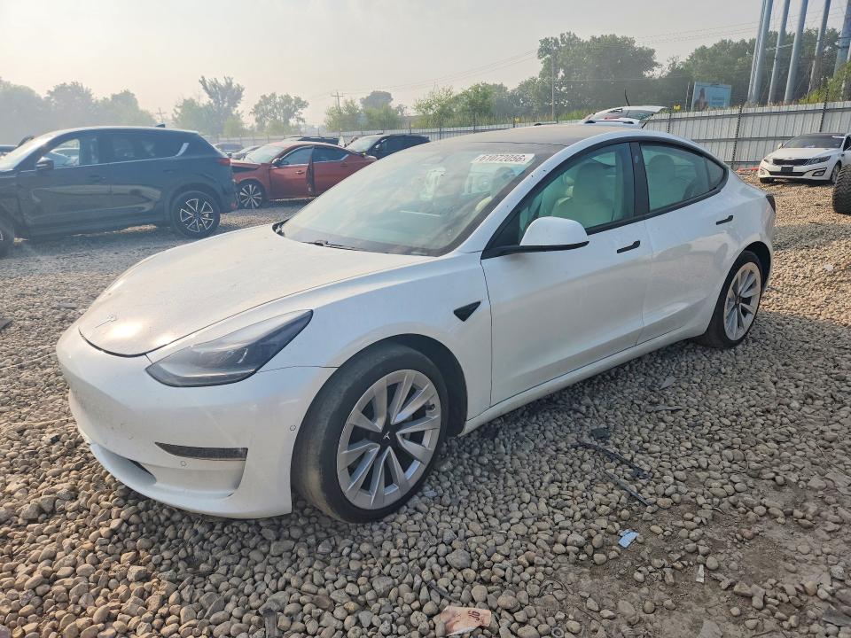 2021 Tesla Model 3 VIN 5YJ3E1EB5MF077565 — COPART salvage auction photo