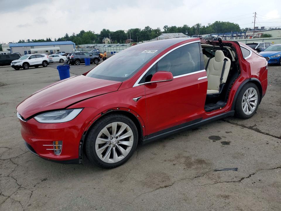 2017 Tesla Model x VIN 5YJXCAE2XHF075078 COPART salvage auction — SIDE, Pa - Certificate Of Salvage, sold $5,300 on 2026-09-10 (photo 1)