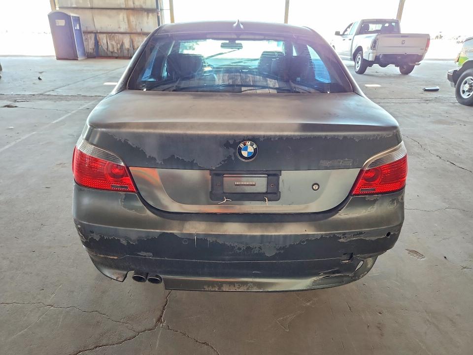 2007 BMW 5 series VIN WBANE53537CY04441 COPART salvage auction — REAR END, Az - Cert Of Title-Restored Salvage (P), sold $475 on 2026-07-29 (photo 6)