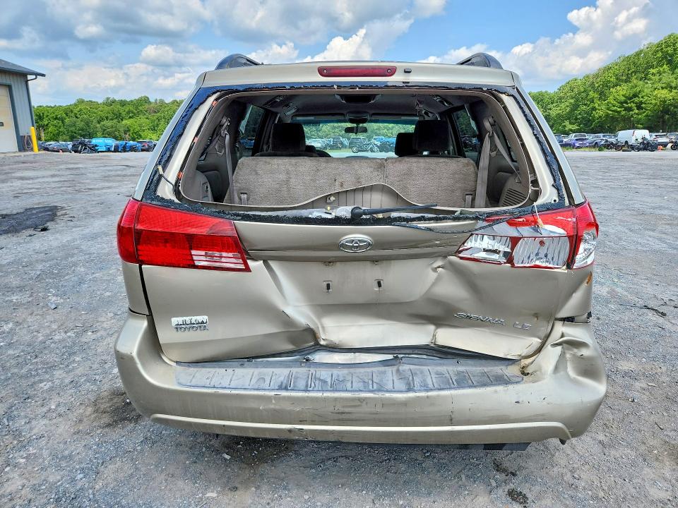2005 Toyota Sienna VIN 5TDZA23C95S295920 COPART salvage auction — REAR END, Pa - Certificate Of Salvage, sold $175 on 2026-07-30 (photo 6)