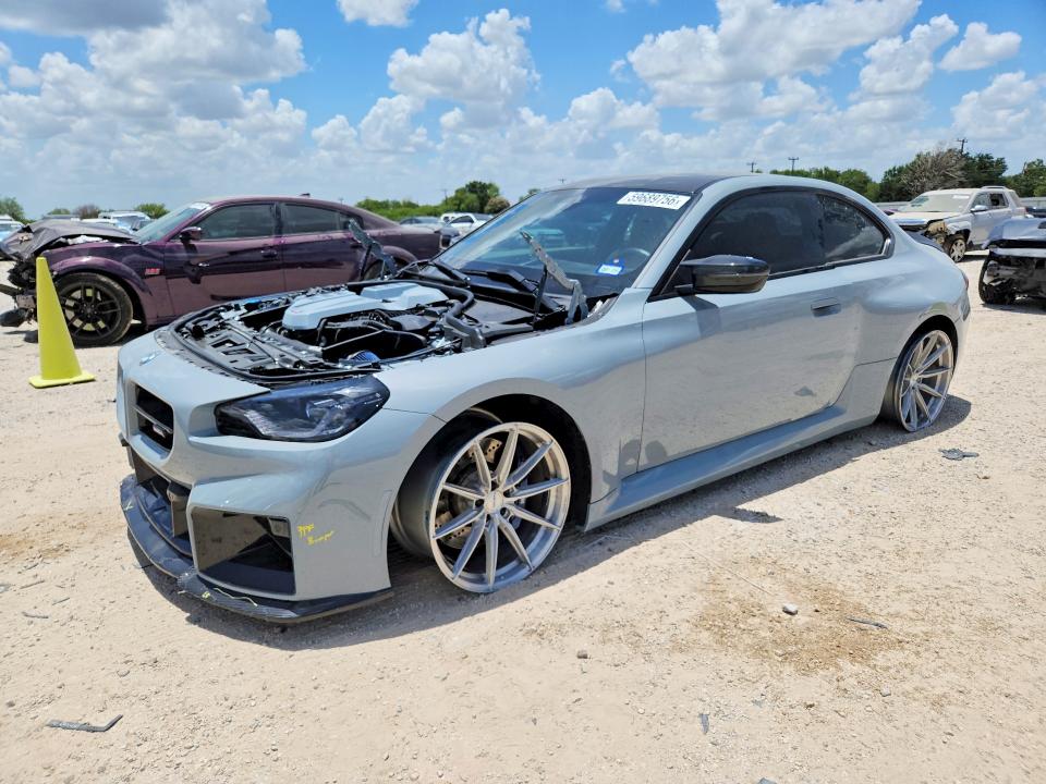 2024 BMW M2 VIN 3MF13DM03R8E06285 COPART salvage auction — SIDE, TX - SALVAGE VEHICLE TITLE (P), sold $20,000 on 2026-07-23 (photo 1)