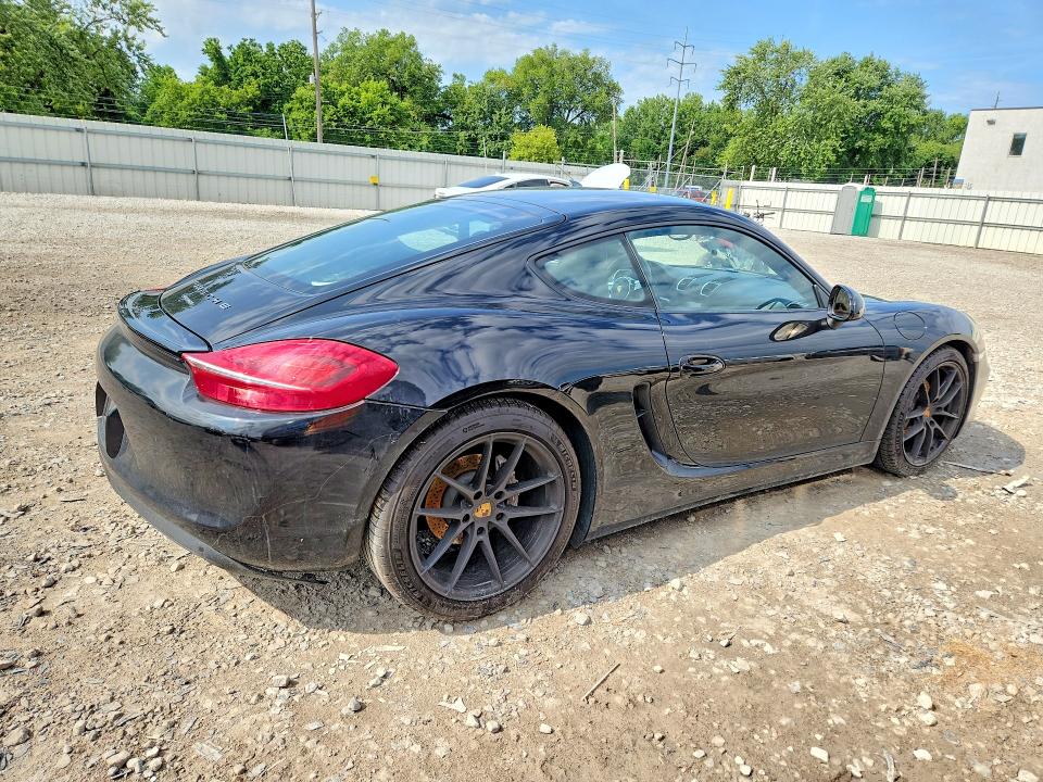 2014 Porsche Cayman VIN WP0AA2A86EK173437 COPART salvage auction — REAR END, OH - CERT OF TITLE-SALVAGE, sold $7,700 on 2026-07-24 (photo 3)