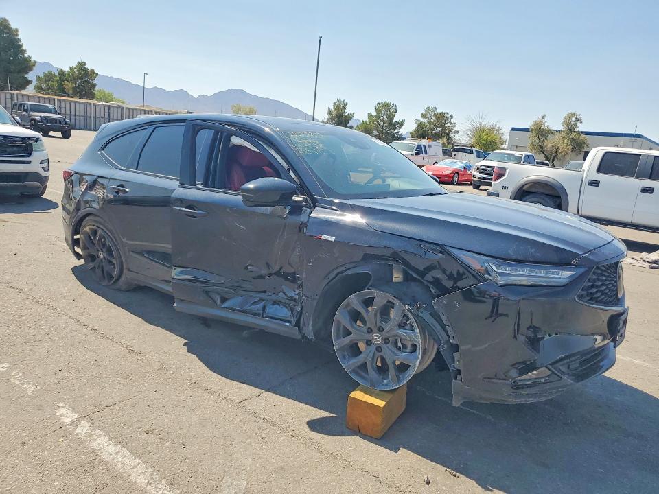 2023 Acura Mdx VIN 5J8YE1H03PL028142 COPART salvage auction — FRONT END, Tx - Salvage Vehicle Title, sold $9,300 on 2026-09-04 (photo 4)