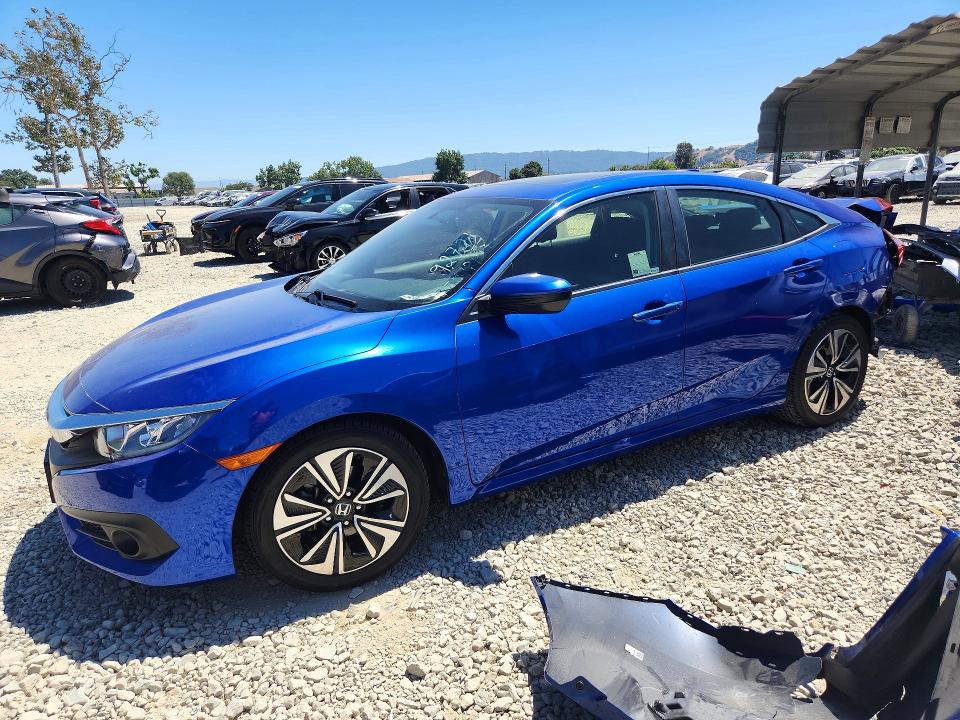 2018 Honda Civic VIN JHMFC1F39JX019968 COPART salvage auction — REAR END, Ca - Salvage Certificate, sold $4,200 on 2026-07-28 (photo 1)