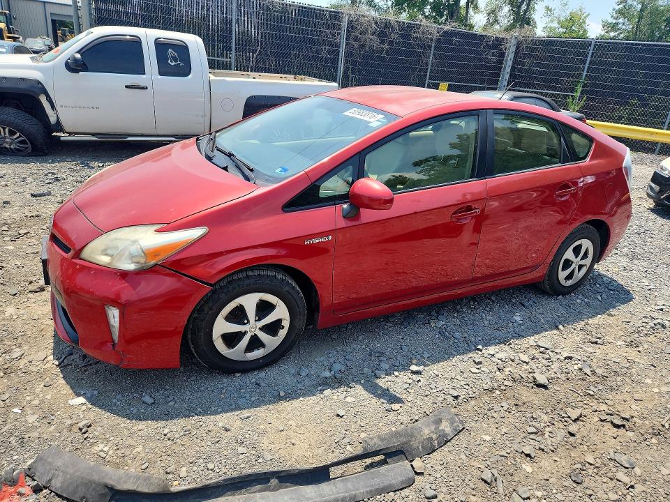 2012 Toyota Prius VIN JTDKN3DU2C1531109 COPART salvage auction — SIDE, Md - Cert Of Salvage < 75% Damage, sold $1,600 on 2026-07-31 (photo 1)