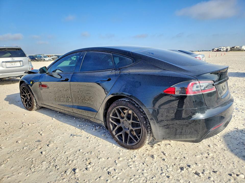2021 Tesla Model s VIN 5YJSA1E55MF438200 COPART salvage auction — FRONT END, TX - SALVAGE VEHICLE TITLE, sold $9,900 on 2026-08-20 (photo 2)