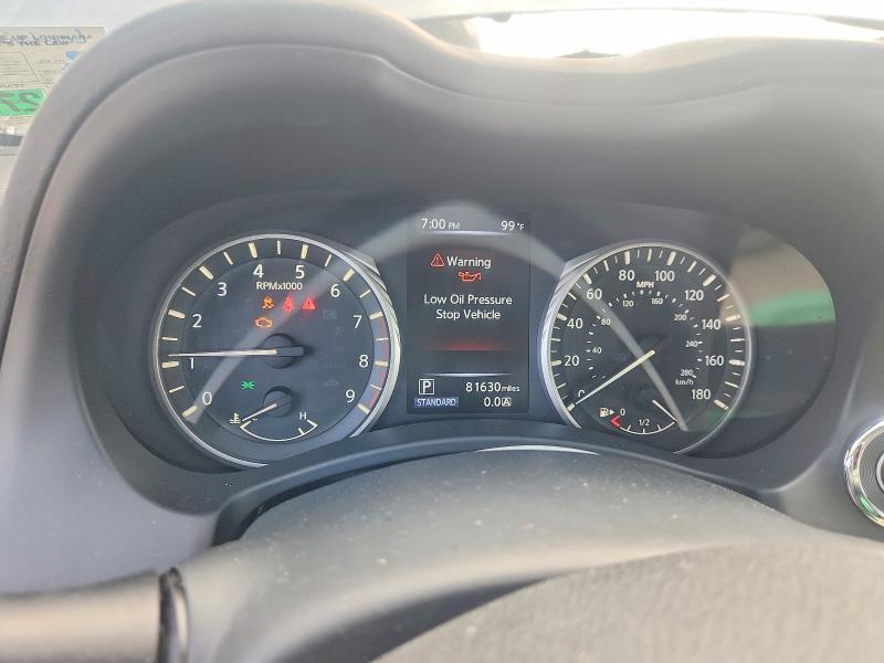 2018 Infiniti Q50 VIN JN1EV7AP9JM352034 COPART salvage auction — WATER/FLOOD, La - Cert Of Title-Salvage Flood, sold $70 on 2026-07-29 (photo 9)
