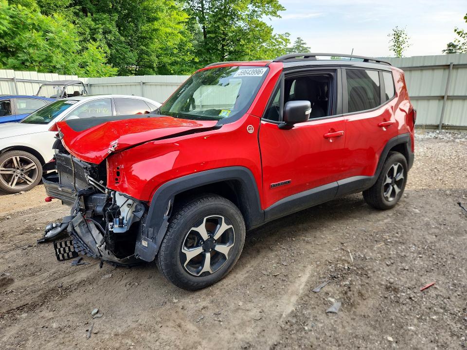 2021 Jeep Renegade VIN ZACNJDC11MPM95062 COPART salvage auction — FRONT END, Vt - Cert Of Title-Salvage Vehicle, sold $2,050 on 2026-08-03 (photo 1)