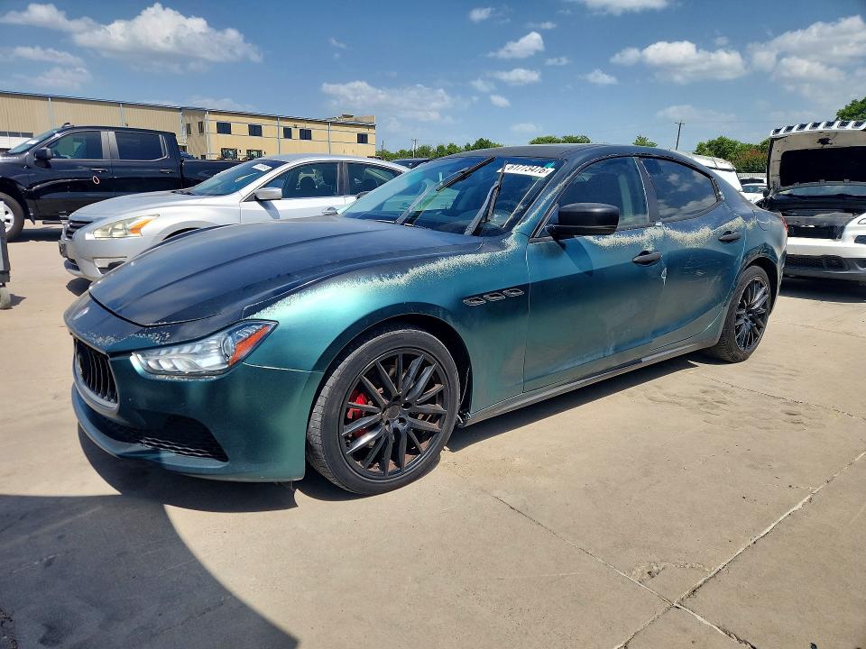 2016 Maserati Ghibli VIN ZAM57XSAXG1172116 COPART salvage auction — FRONT END, TX - CERTIFICATE OF TITLE (P), sold $4,750 on 2026-08-03 (photo 1)