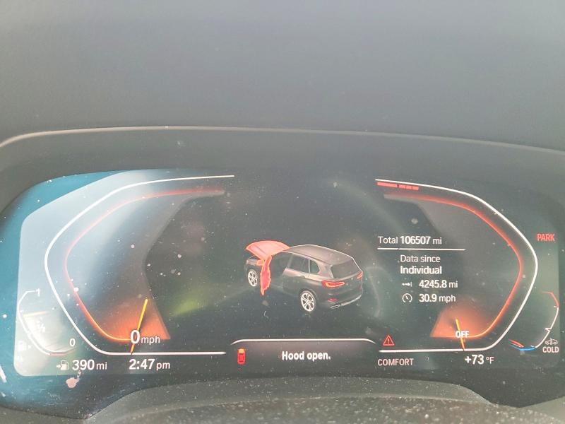 2020 BMW X5 VIN 5UXCR6C02L9B54213 COPART salvage auction — WATER/FLOOD, PA - CERTIFICATE OF SALVAGE, sold $7,700 on 2026-07-28 (photo 9)