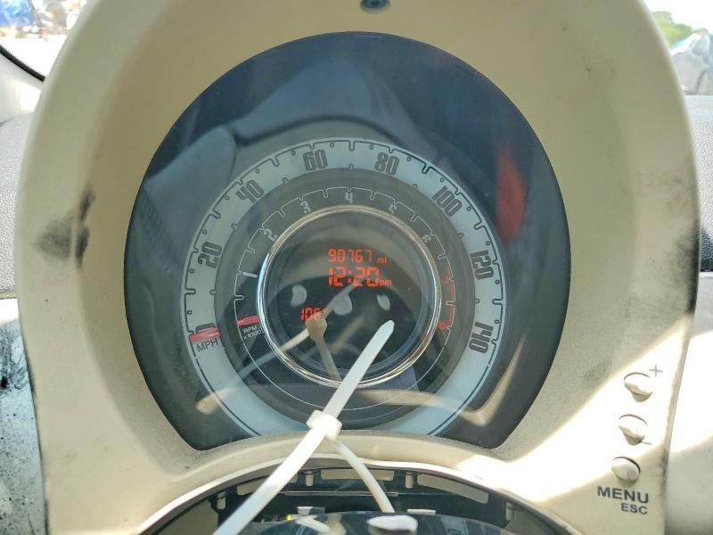 2012 Fiat 500 VIN 3C3CFFER4CT202020 COPART salvage auction — MINOR DENT/SCRATCHES, Tn - Salvage Certificate, sold $150 on 2026-08-03 (photo 9)