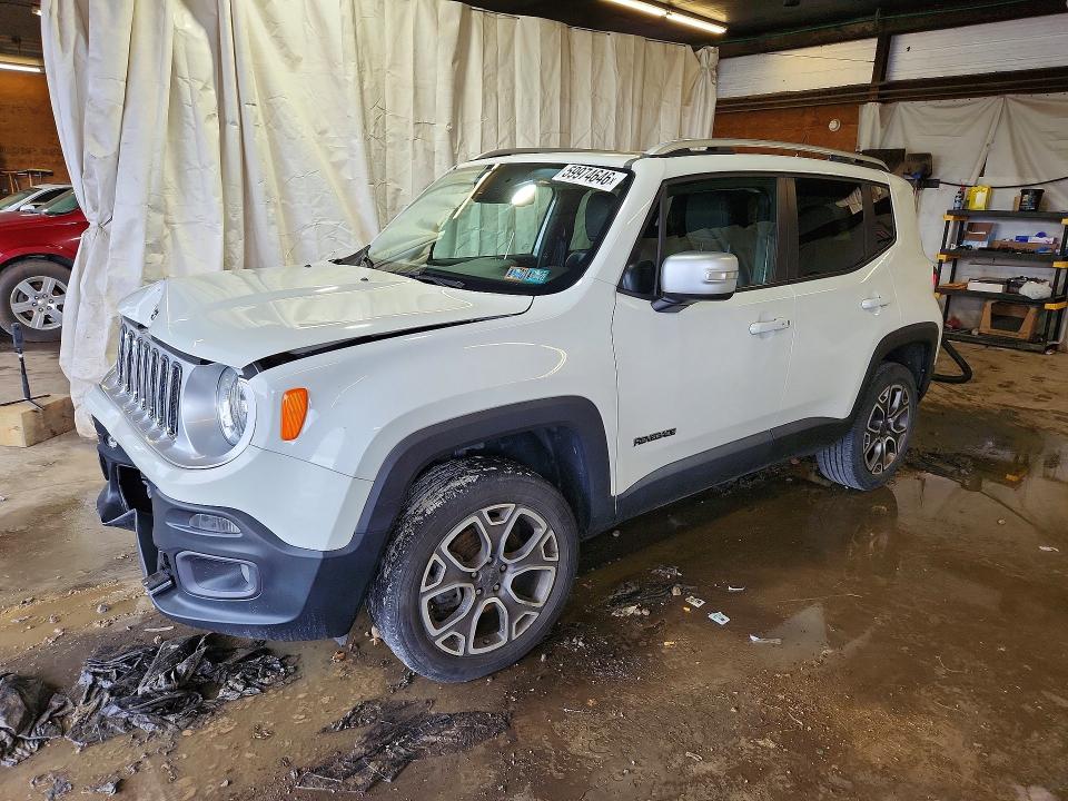 2016 Jeep Renegade VIN ZACCJBDT5GPD32028 COPART salvage auction — FRONT END, Pa - Certificate Of Salvage, sold $2,200 on 2026-07-16 (photo 1)