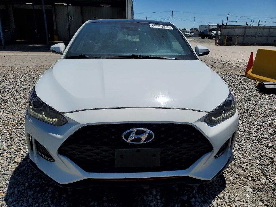 2019 Hyundai Veloster VIN KMHTH6ABXKU008929 COPART salvage auction — MECHANICAL, Ca - Dis/Dlr/Exp Only Clean Title, sold $3,800 on 2026-07-19 (photo 5)