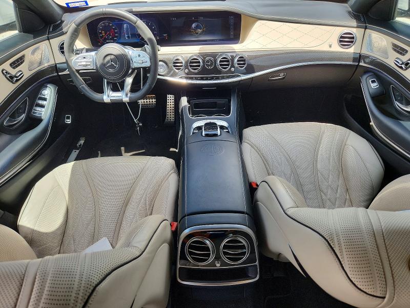 2020 Mercedes-benz S-klasse amg VIN WDDUG8JBXLA510758 COPART salvage auction — WATER/FLOOD, Tx - Salvage Title-Flood Damage, sold $30,500 on 2026-08-18 (photo 8)