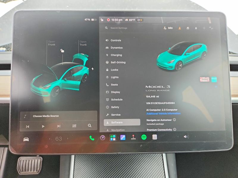2018 Tesla Model 3 VIN 5YJ3E1EA4JF045094 COPART salvage auction — FRONT END, Salvage Title, sold $750 on 2026-07-28 (photo 9)