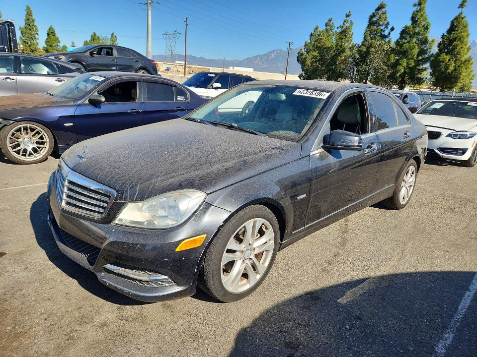 2012 Mercedes-benz C-klasse VIN WDDGF4HB0CR235773 COPART salvage auction — MINOR DENT/SCRATCHES, In - Dis/Dlr/Exp Only Clean Title, sold $525 on 2026-08-13 (photo 1)
