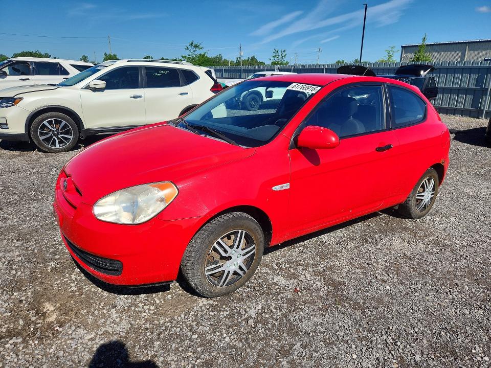 2007 Hyundai Accent VIN KMHCN35C37U005792 COPART salvage auction — FRONT END, ON - PERMIT NO BRAND - UNFIT, sold $275 on 2026-07-28 (photo 1)