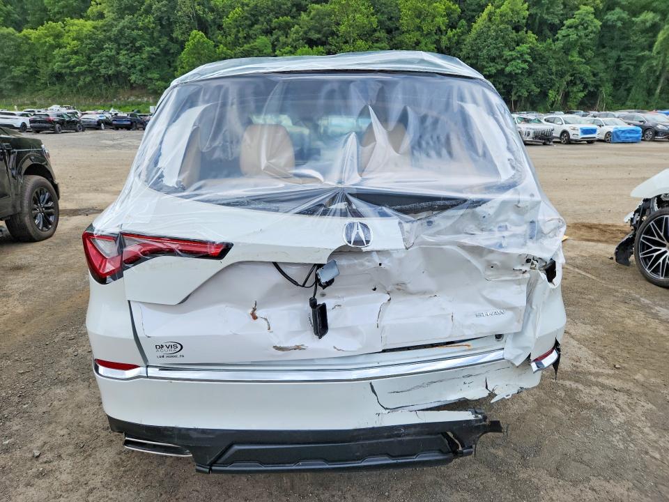 2024 Acura Mdx VIN 5J8YE1H34RL008740 COPART salvage auction — REAR END, Nj - Cert Of Title-Salvage, sold $13,800 on 2026-07-27 (photo 6)