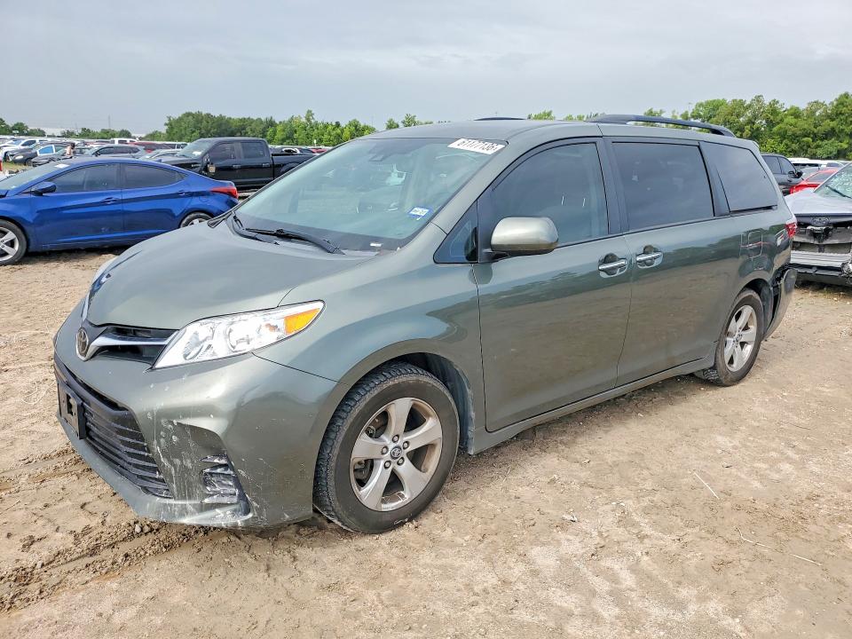 2019 Toyota Sienna VIN 5TDKZ3DC6KS981830 COPART salvage auction — REAR END, Tx - Salvage Vehicle Title, sold $4,600 on 2026-07-28 (photo 1)