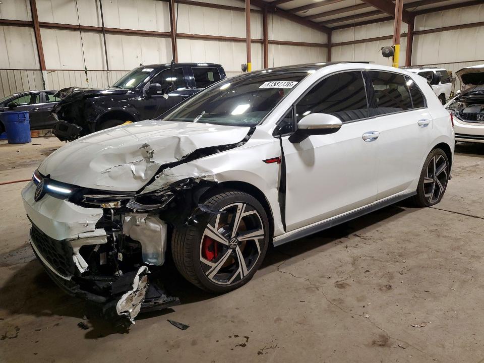 2024 Volkswagen Gti VIN WVW3A7CD0RW210027 COPART salvage auction — FRONT END, Pa - Certificate Of Salvage, sold $11,500 on 2026-08-11 (photo 1)