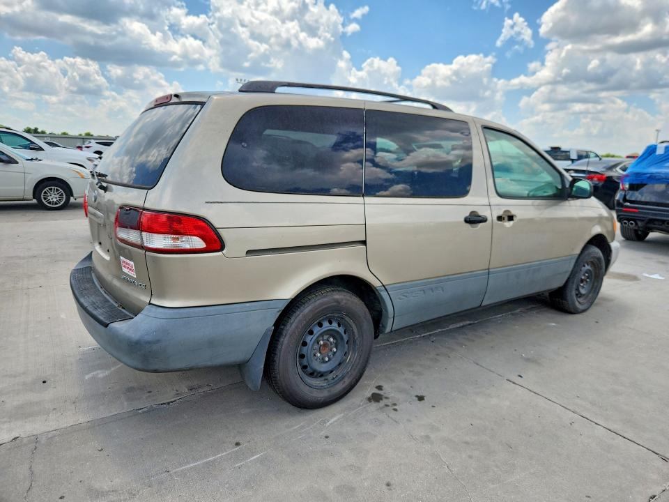 2001 Toyota Sienna VIN 4T3ZF19C01U400002 COPART salvage auction — SIDE, TX - CERT OF TITLE-REBUILT SALVAGE, sold $175 on 2026-07-09 (photo 3)