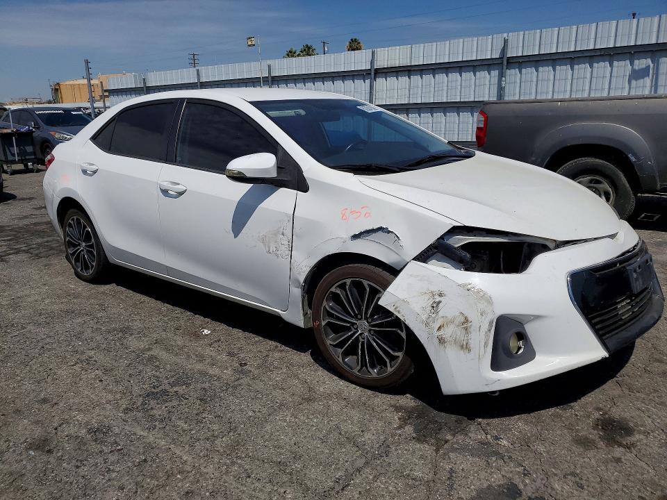 2016 Toyota Corolla VIN 5YFBURHE3GP543344 COPART salvage auction — FRONT END, Ca - Salvage Certificate, sold $2,950 on 2026-07-30 (photo 4)