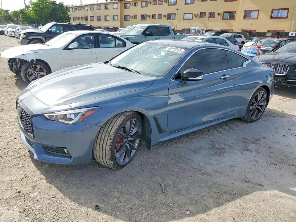 2021 Infiniti Q60 VIN JN1FV7LK5MM530385 COPART salvage auction — MINOR DENT/SCRATCHES, Fl - Cert Of Title-Rebuilt, sold $19,500 on 2026-07-22 (photo 1)