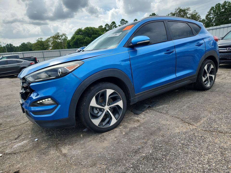 2016 Hyundai Tucson VIN KM8J33A21GU095406 COPART salvage auction — FRONT END, Al - Certificate Of Title, sold $250 on 2026-07-28 (photo 1)