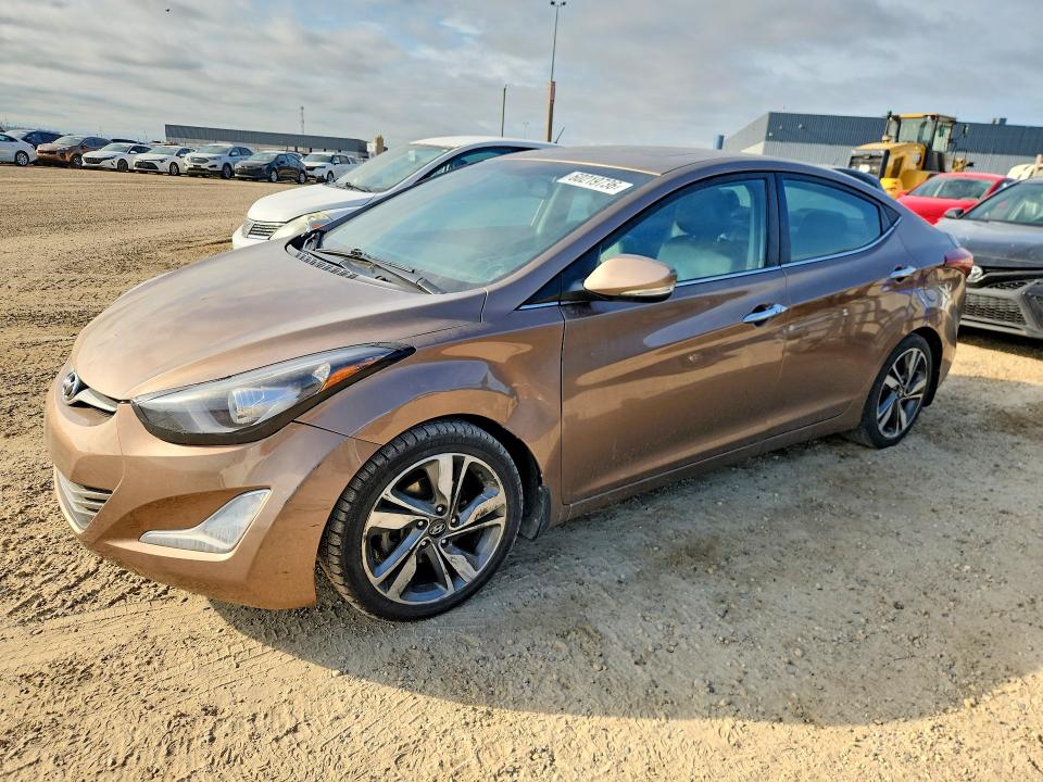 2014 Hyundai Elantra VIN KMHDH4AH3EU144188 COPART salvage auction — SIDE, Ab - Bos - Salvage, sold $1,350 on 2026-07-23 (photo 1)