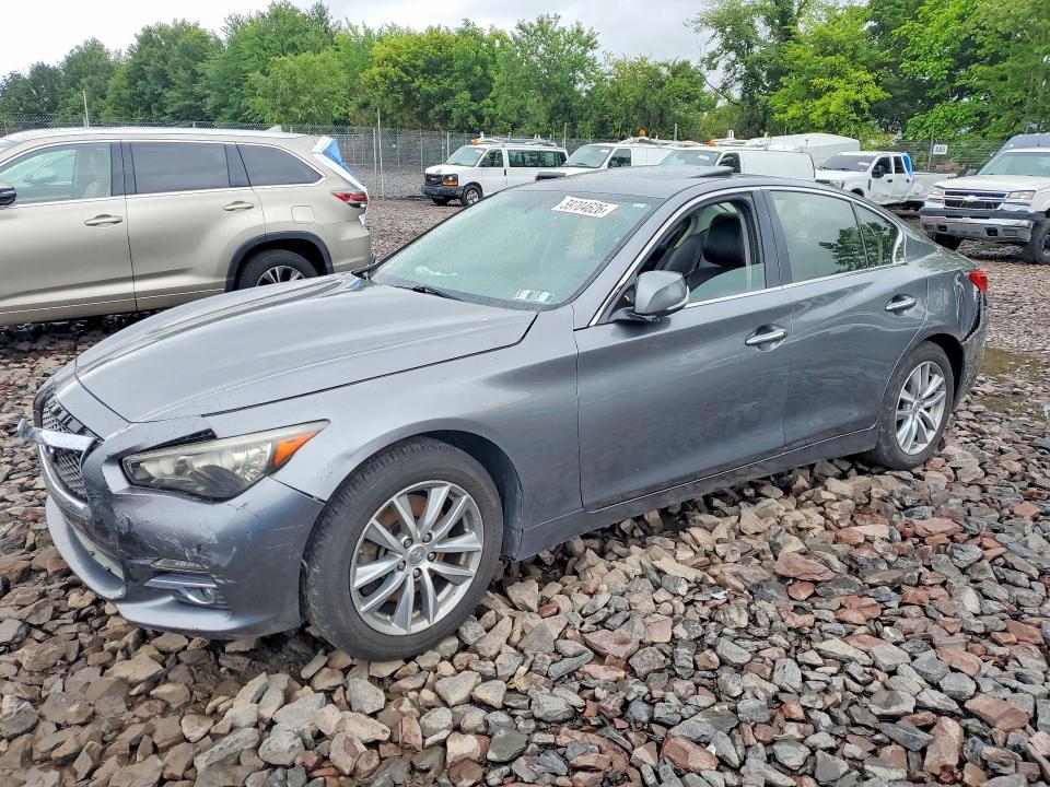 2015 Infiniti Q50 VIN JN1BV7ARXFM421339 COPART salvage auction — VANDALISM, Pa - Certificate Of Salvage, sold $1,550 on 2026-07-13 (photo 1)