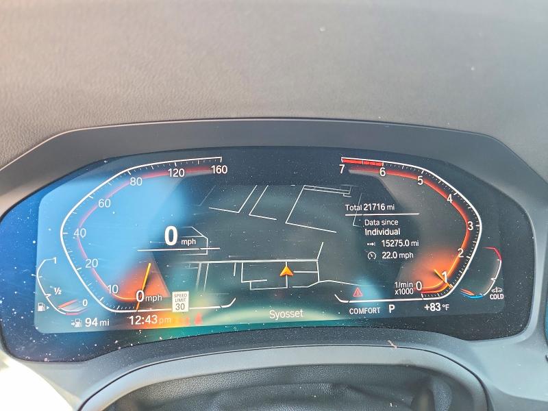 2020 BMW 3er VIN 3MW5R7J04L8B08325 COPART salvage auction — FRONT END, NY - MV-907A SALVAGE CERTIFICATE, sold $11,500 on 2026-07-27 (photo 9)