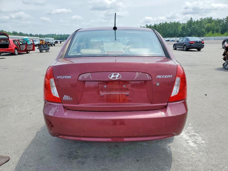 2008 Hyundai Accent VIN KMHCN46C68U259454 COPART salvage auction — NORMAL WEAR, ME - CERTIFICATE OF TITLE, sold $300 on 2026-07-15 (photo 6)
