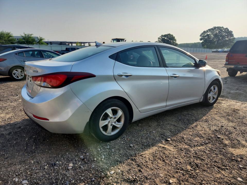 2015 Hyundai Elantra VIN KMHDH4AE5FU342147 COPART salvage auction — REAR END, WI - CERTIFICATE OF TITLE, sold $200 on 2026-07-28 (photo 3)