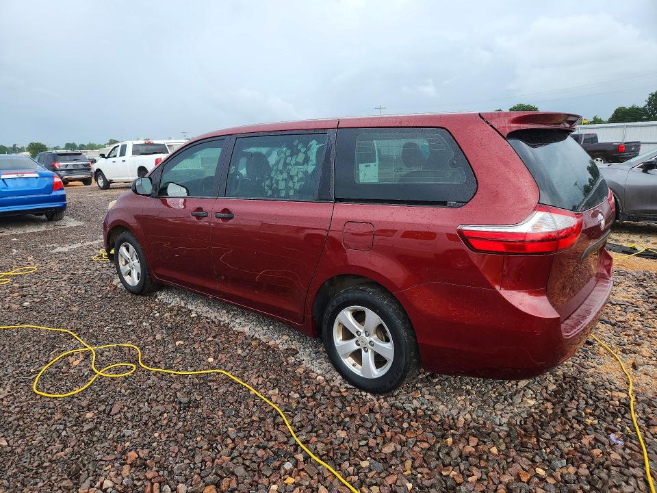 2017 Toyota Sienna VIN 5TDZZ3DC0HS867121 COPART salvage auction — FRONT END, Ar - Certificate Of Title (P), sold $4,500 on 2026-07-29 (photo 2)
