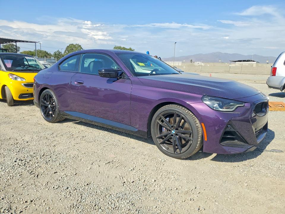 2022 BMW M2 VIN 3MW53CM02N8C61584 COPART salvage auction — MINOR DENT/SCRATCHES, Ca - Salvage Certificate, sold $25,000 on 2026-08-21 (photo 4)