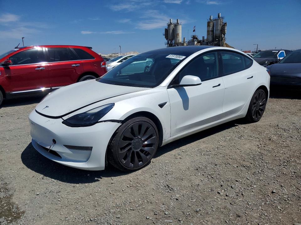 2023 Tesla Model 3 VIN 5YJ3E1ECXPF517843 — COPART salvage auction photo