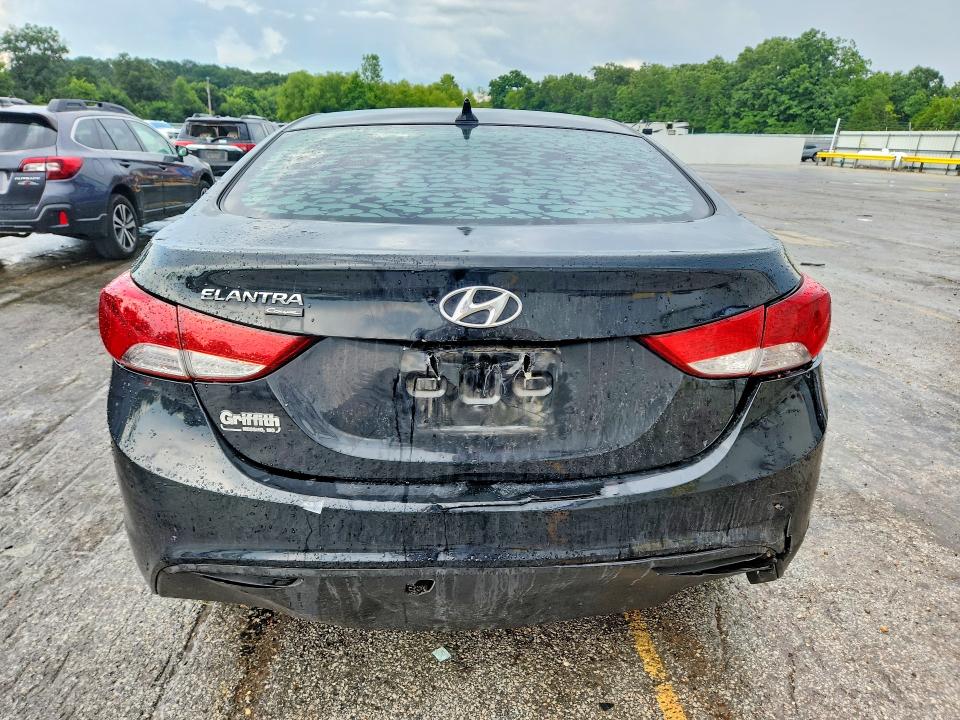 2013 Hyundai Elantra VIN KMHDH6AE2DU009381 COPART salvage auction — FRONT END, MO - CERT OF TITLE-PRIOR SALVAGE, sold $400 on 2026-07-27 (photo 6)