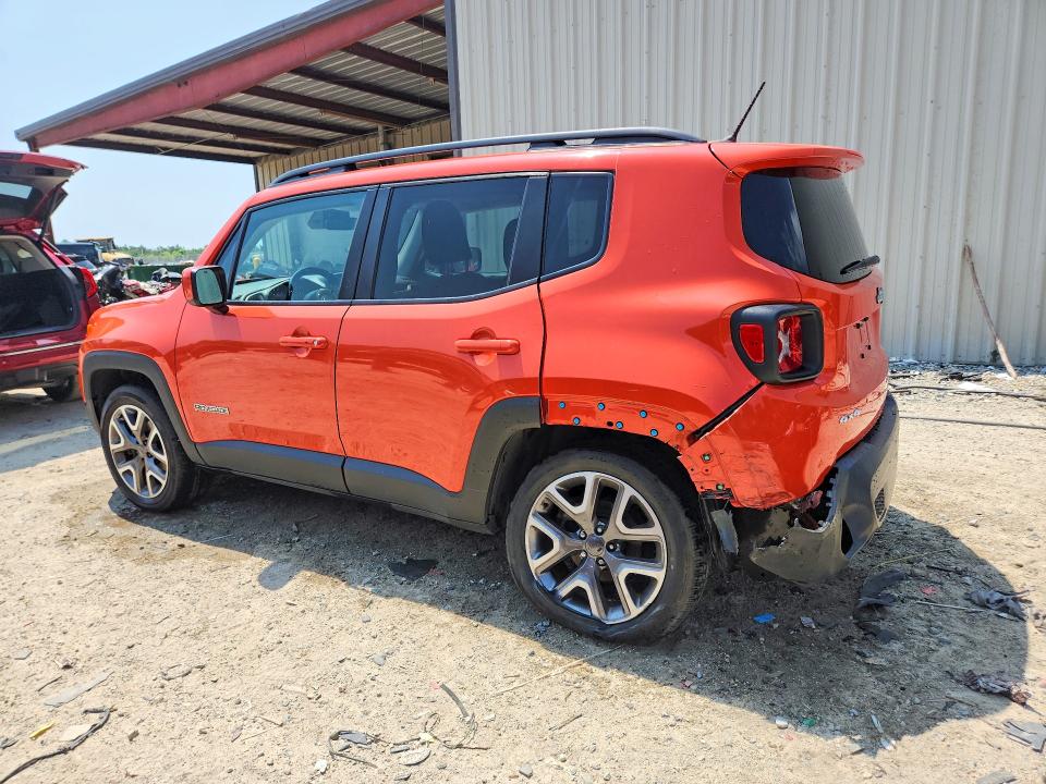 2017 Jeep Renegade VIN ZACCJBBB5HPF58341 COPART salvage auction — REAR END, De - Salvage Certificate, sold $250 on 2026-08-04 (photo 2)