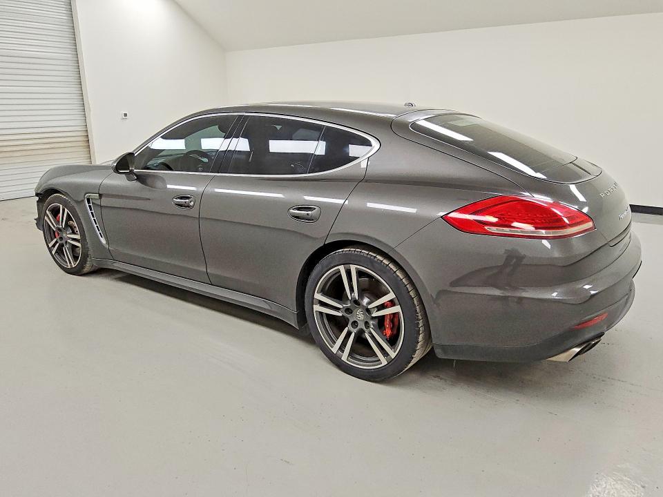 2014 Porsche Panamera VIN WP0AC2A75EL073079 COPART salvage auction — FRONT END, Tx - Certificate Of Title (P), sold $18,500 on 2026-08-11 (photo 2)